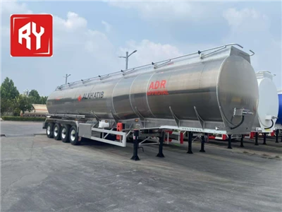Treler Tangki Minyak Aluminium Ringan, Tangki Aloi Tahan Lama Untuk Pengangkutan Bahan Api